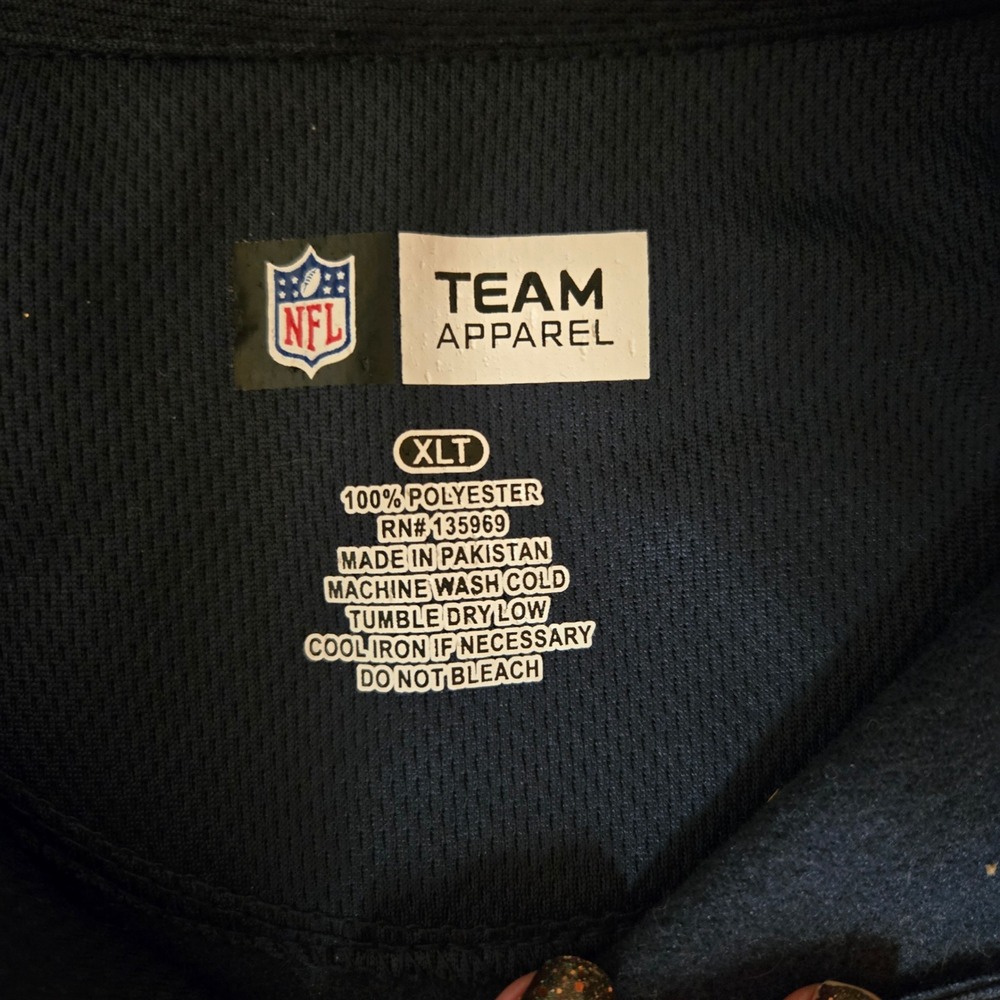 NEW NFL Chicago Bears Quarter Zip Pullover Mens XLT Navy Long Sleeve - NWT - Picture 7 of 10